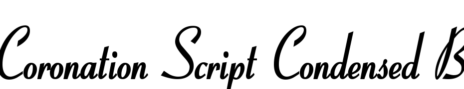 Coronation Script Condensed Bold Yazı tipi ücretsiz indir